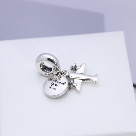 Pandora Propeller Plane Dangle Charm  Travel and Hobbies Sterling silver Pendant - Picture 5 of 5